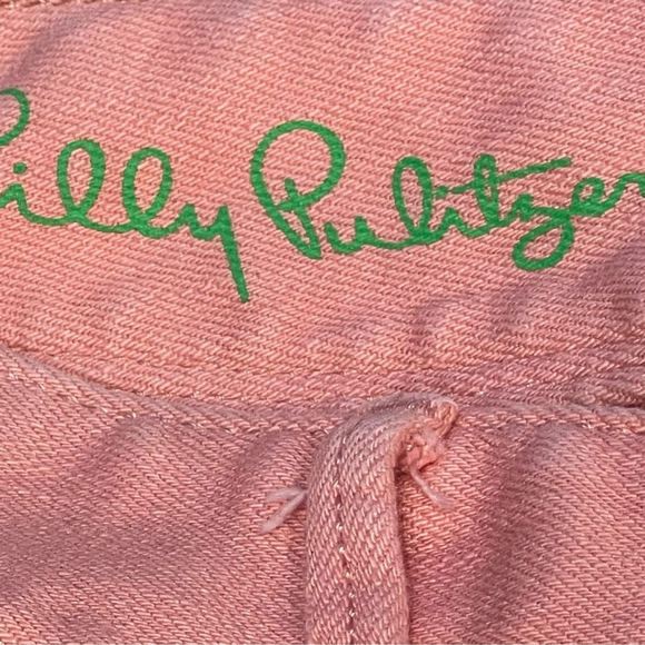 Lilly Pulitzer Worth Straight Leg Pants - Peachy Pink Color-Size Women’s 8 - Picture 3 of 16